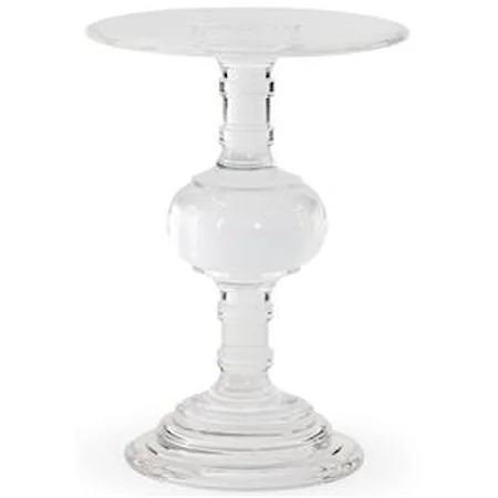 Aubrey Round Chairside Table with Pedestal Base